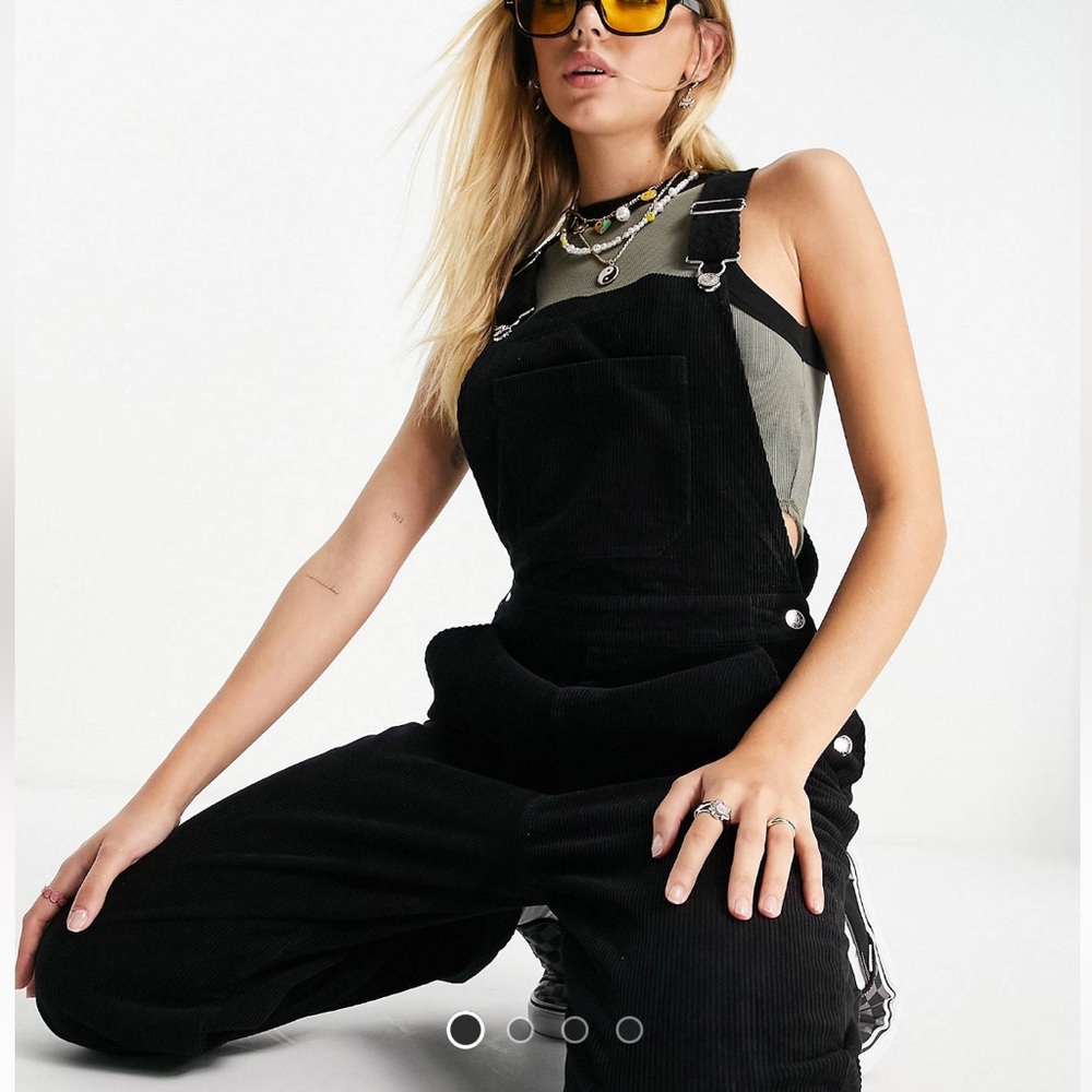ASOS DESIGN ‘original’ cord overalls in black